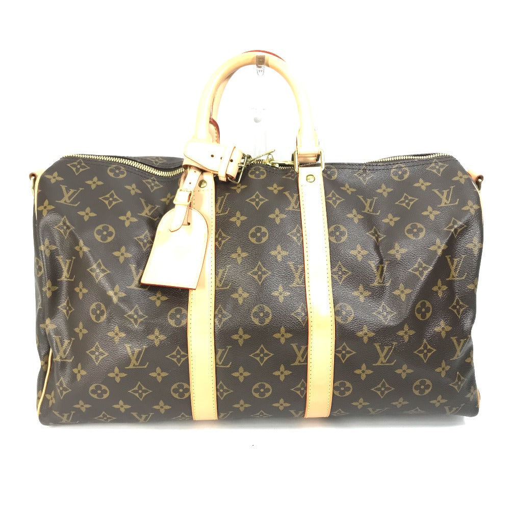 LOUIS VUITTON Boston Duffel bag Ｍ41418 Monogram canvas Brown Travel Bag Shoulder Bag Handbag Keepall bandouliere45