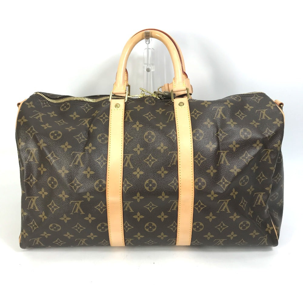 LOUIS VUITTON Boston Duffel bag Ｍ41418 Monogram canvas Brown Travel Bag Shoulder Bag Handbag Keepall bandouliere45
