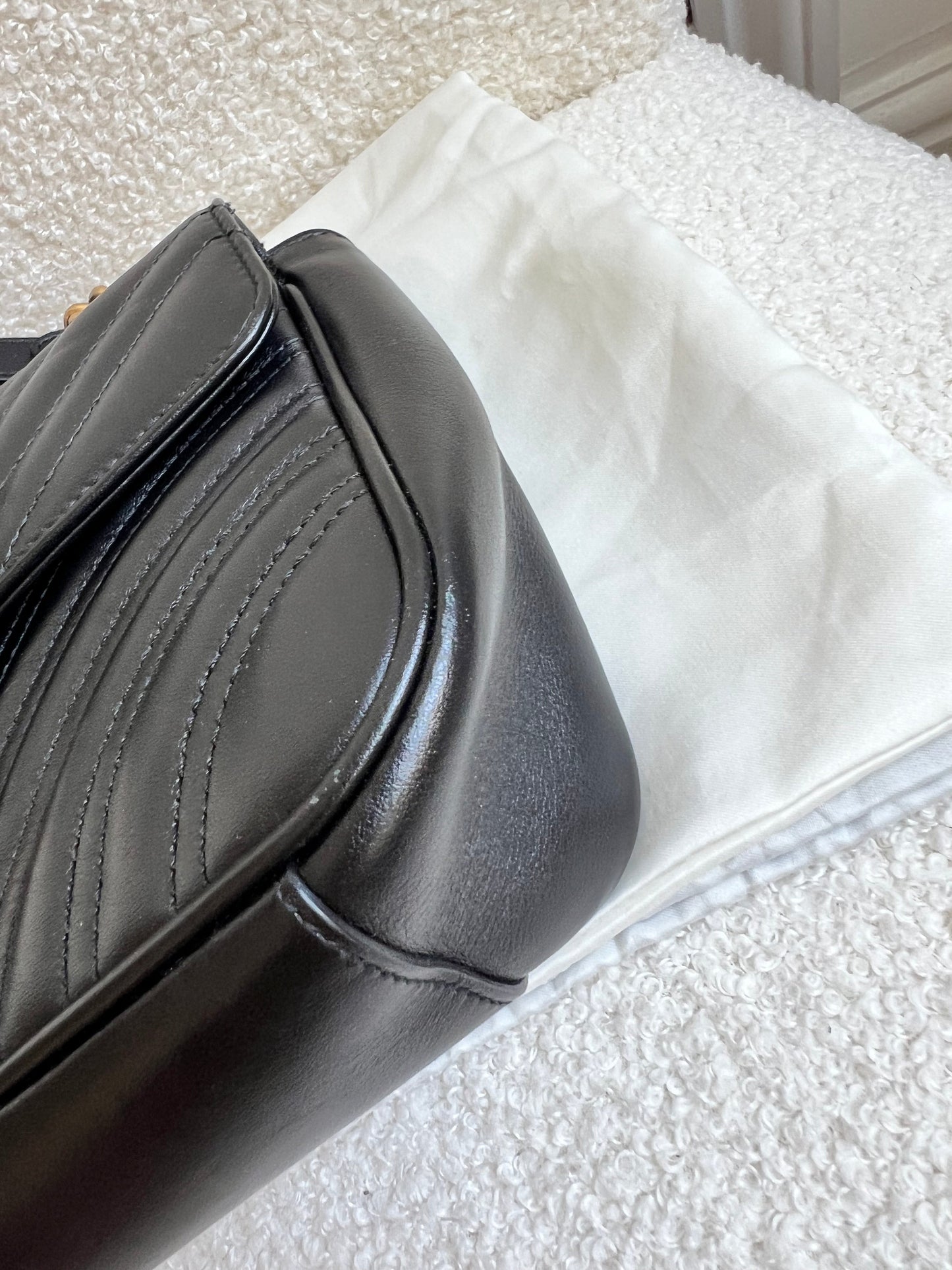 Gucci GG Black Marmont Small Shoulder Bag (RRP £1890)