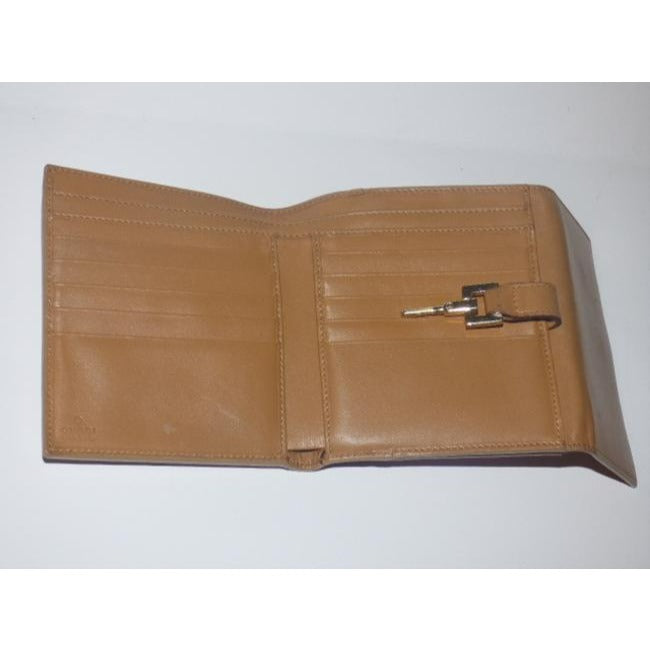 Gucci Jackie O Style Push Button Pink Suede And Camel Leather Vintage Wallet