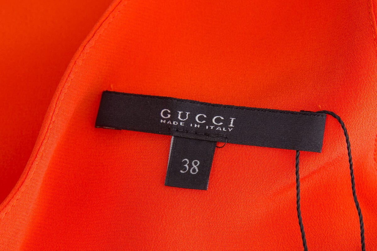 Gucci Coral Color Block Sleeveless Dress SZ 38
