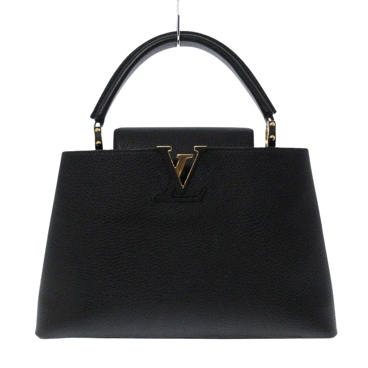 Louis Vuitton Black Leather Capucines handbag bag