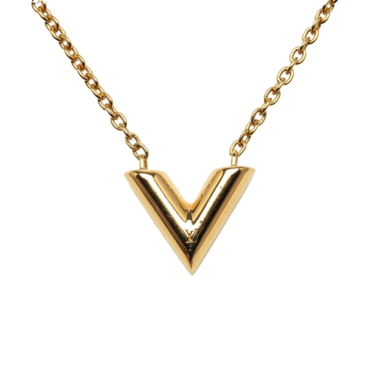 Gold Louis Vuitton Essential V Necklace