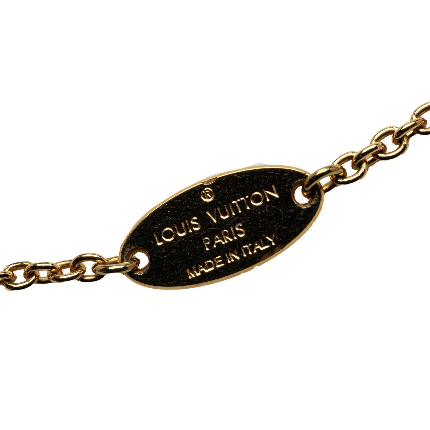 Gold Louis Vuitton Essential V Necklace