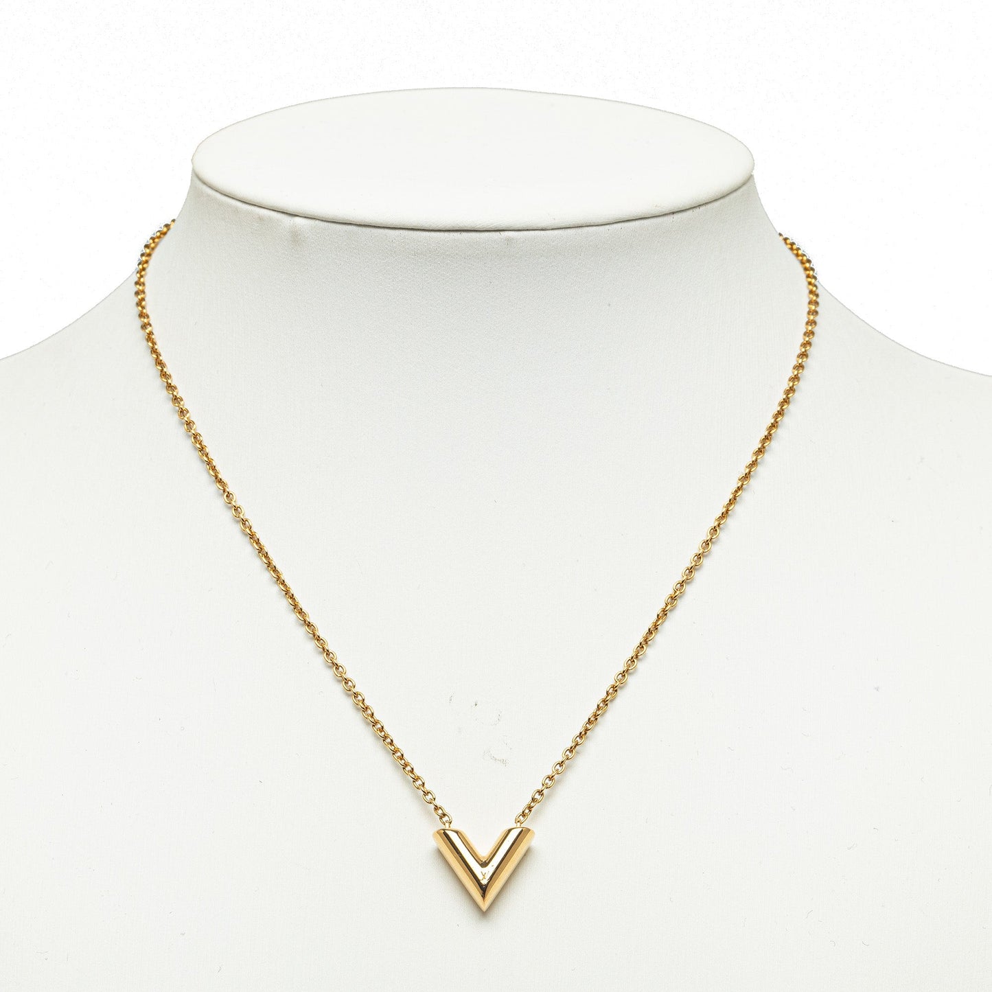 Gold Louis Vuitton Essential V Necklace