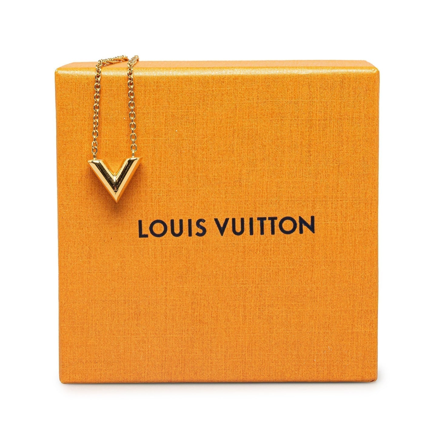 Gold Louis Vuitton Essential V Necklace