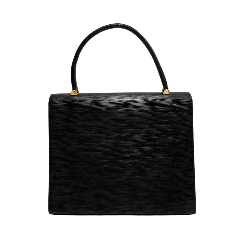 LOUIS VUITTON Handbag Epi Leather black Epi Malesherbes