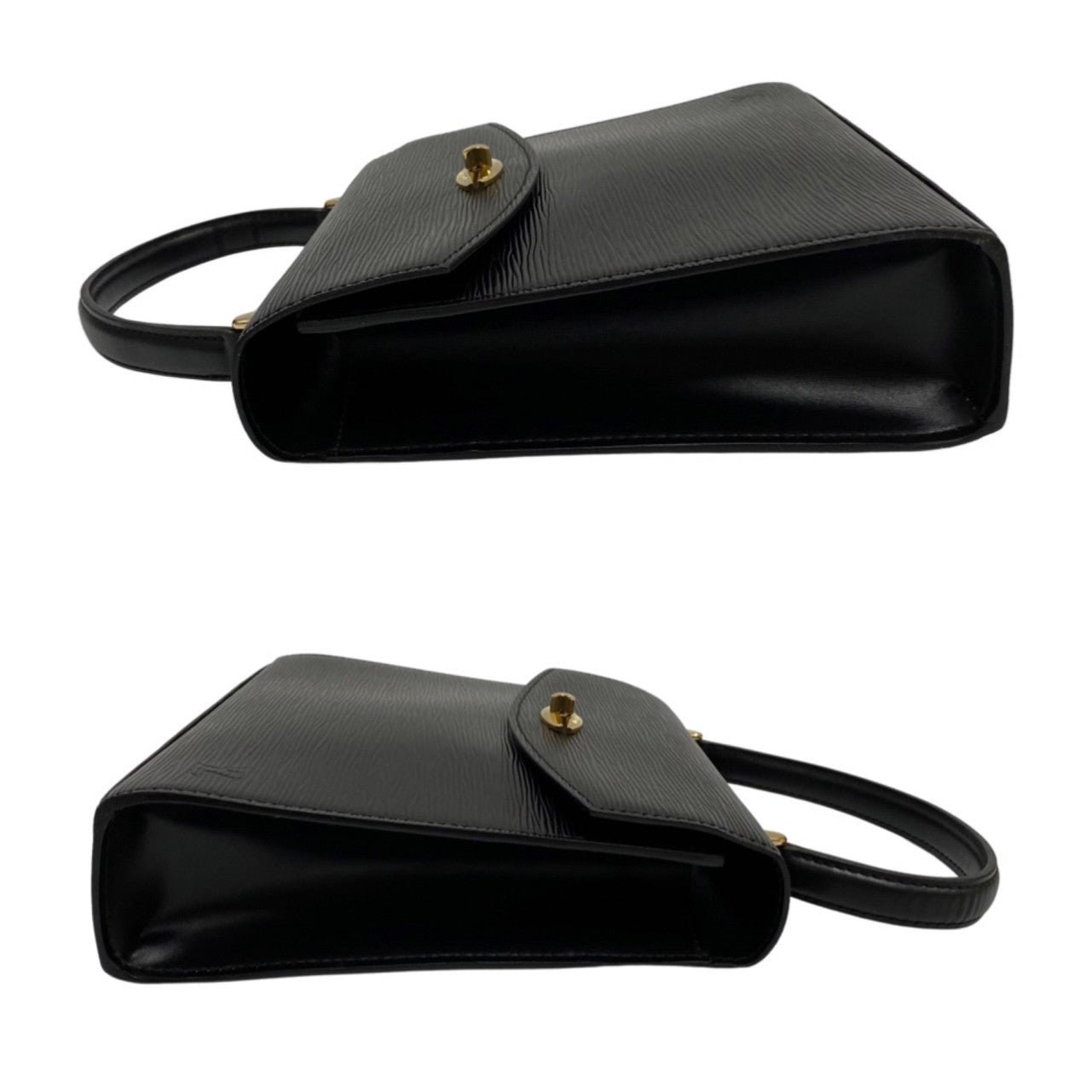 LOUIS VUITTON Handbag Epi Leather black Epi Malesherbes