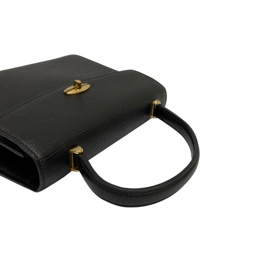LOUIS VUITTON Handbag Epi Leather black Epi Malesherbes