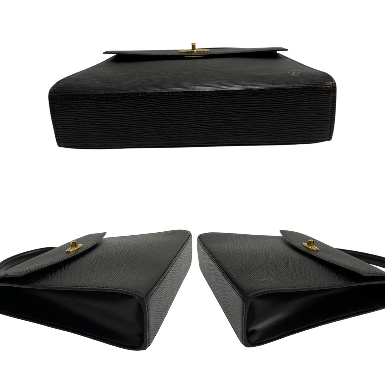 LOUIS VUITTON Handbag Epi Leather black Epi Malesherbes
