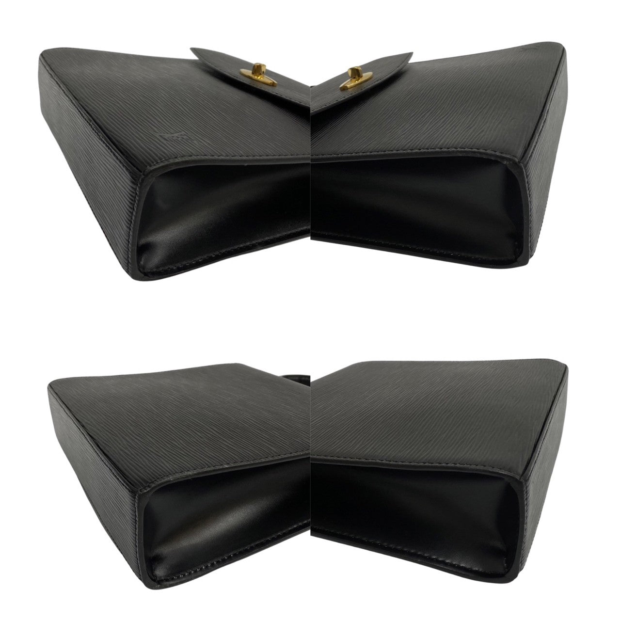 LOUIS VUITTON Handbag Epi Leather black Epi Malesherbes