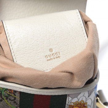 Gucci Ophidia Flora GG Crossbody Shoulder Bag in White