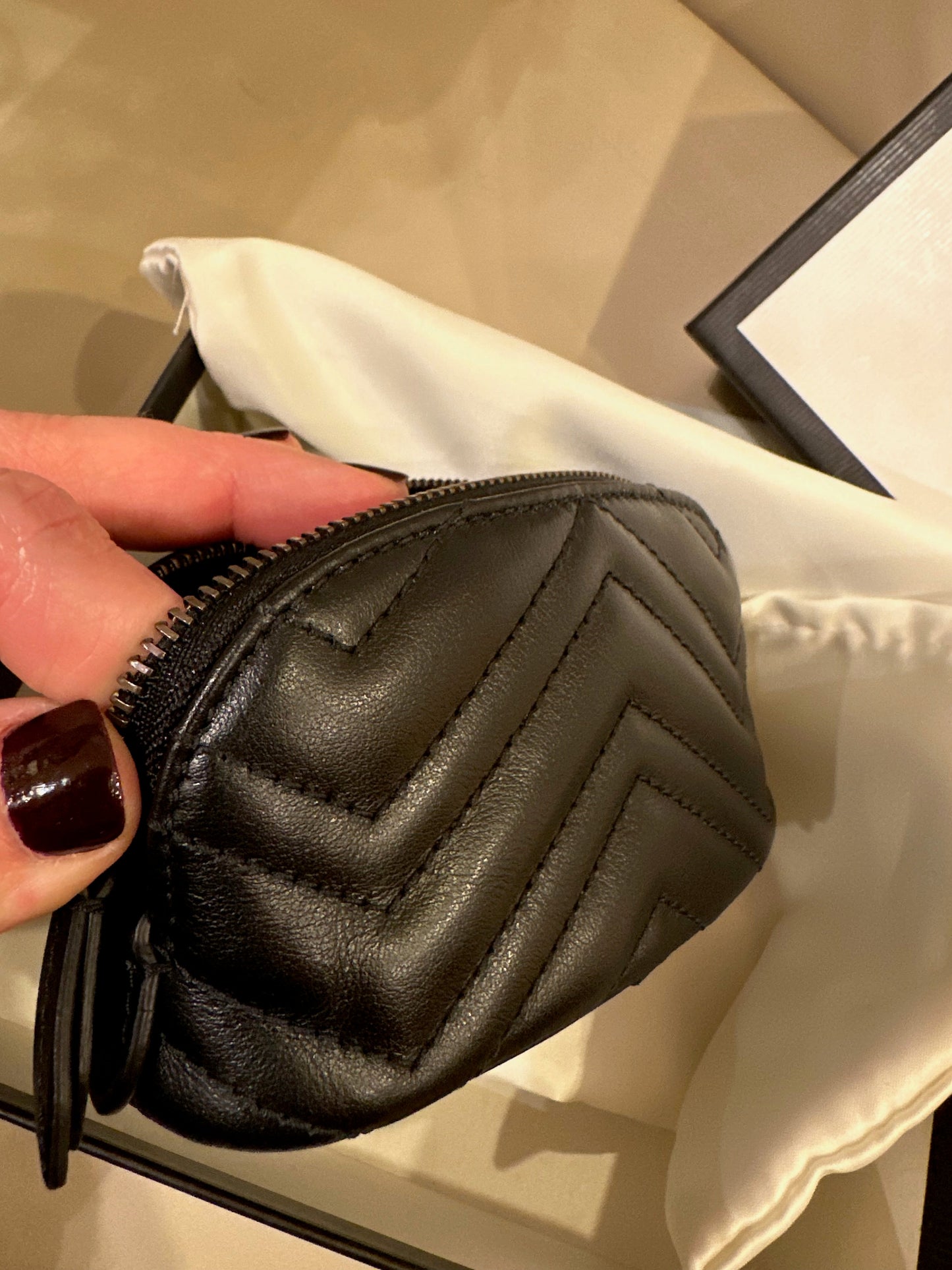 Gucci Marmont Leather Dome Coin Purse