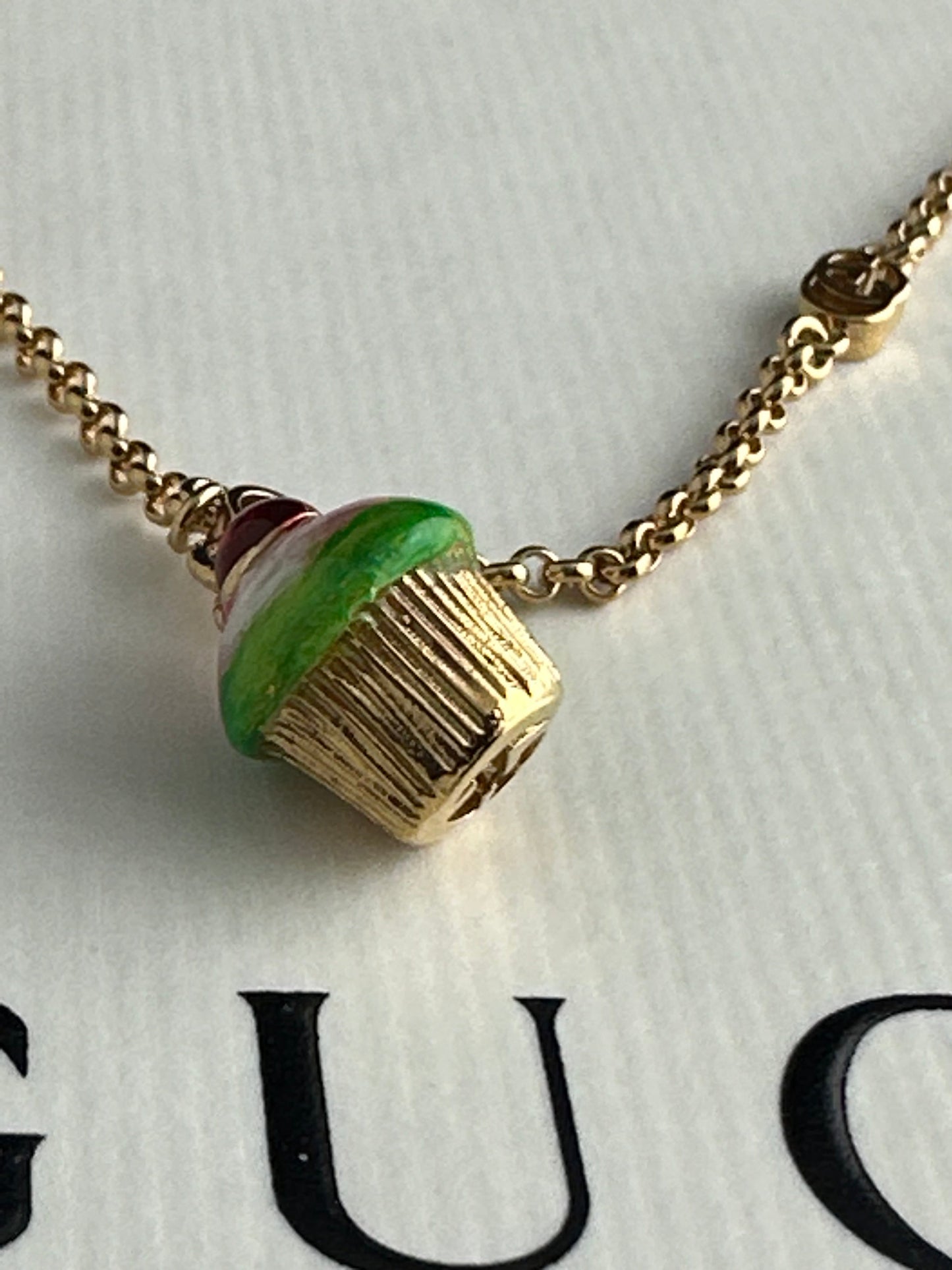 Gucci Interlocking G Cupcake Charm Bracelet