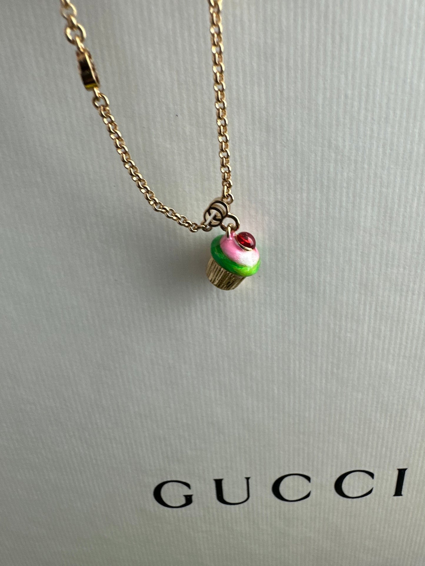 Gucci Interlocking G Cupcake Charm Bracelet