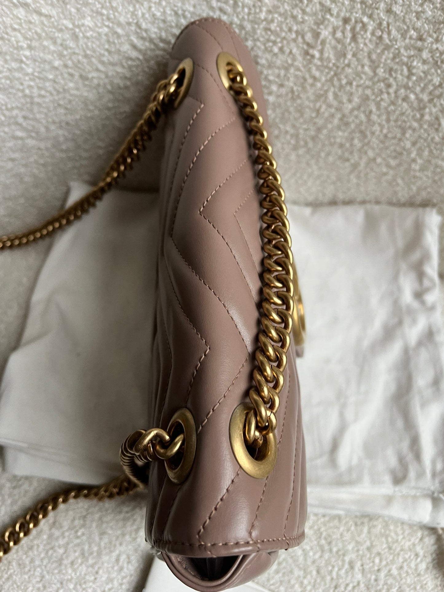 Gucci GG Dusty Pink Marmont Small Shoulder Bag (RRP £2070)