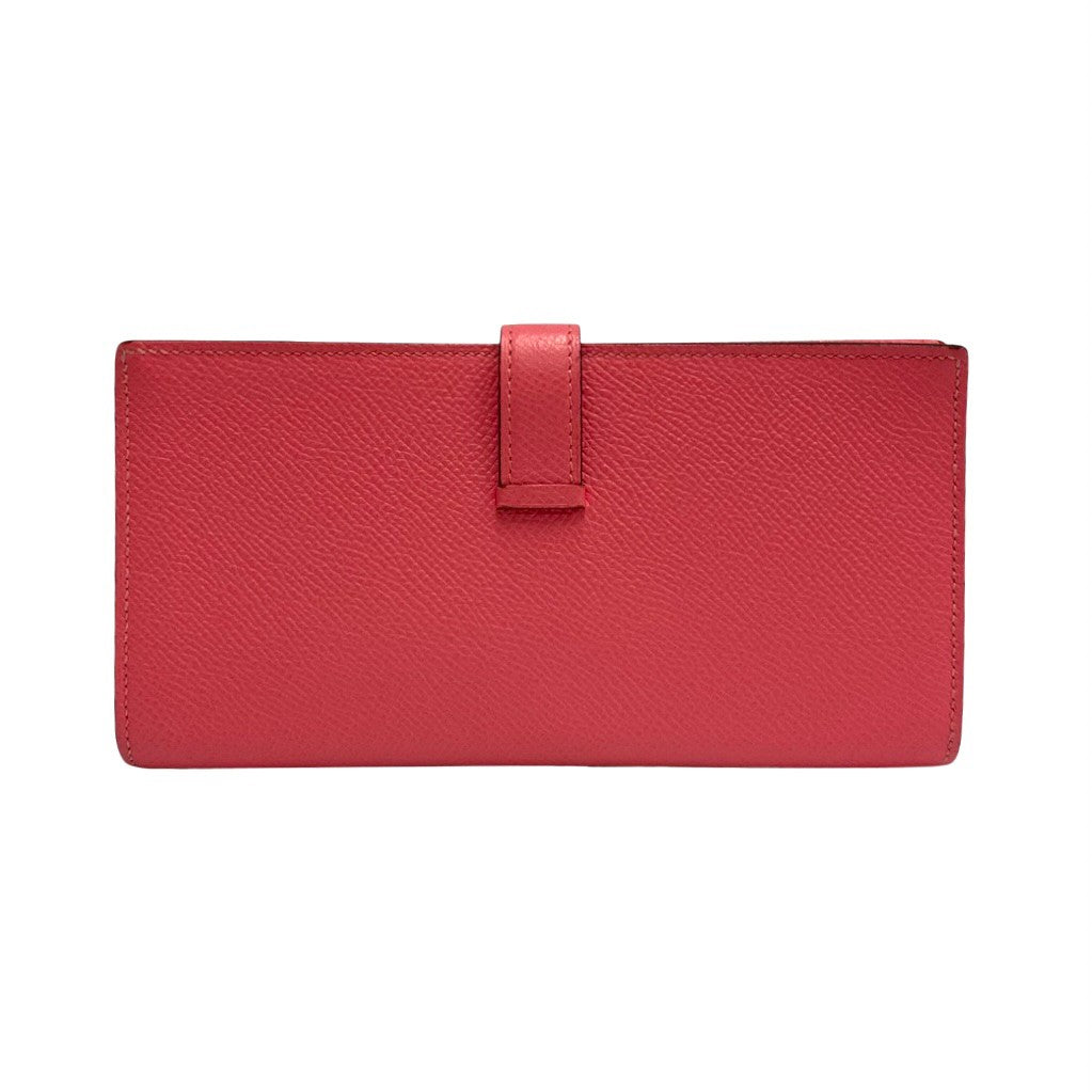 HERMES Long Wallet Purse Epsom pink Beansufla