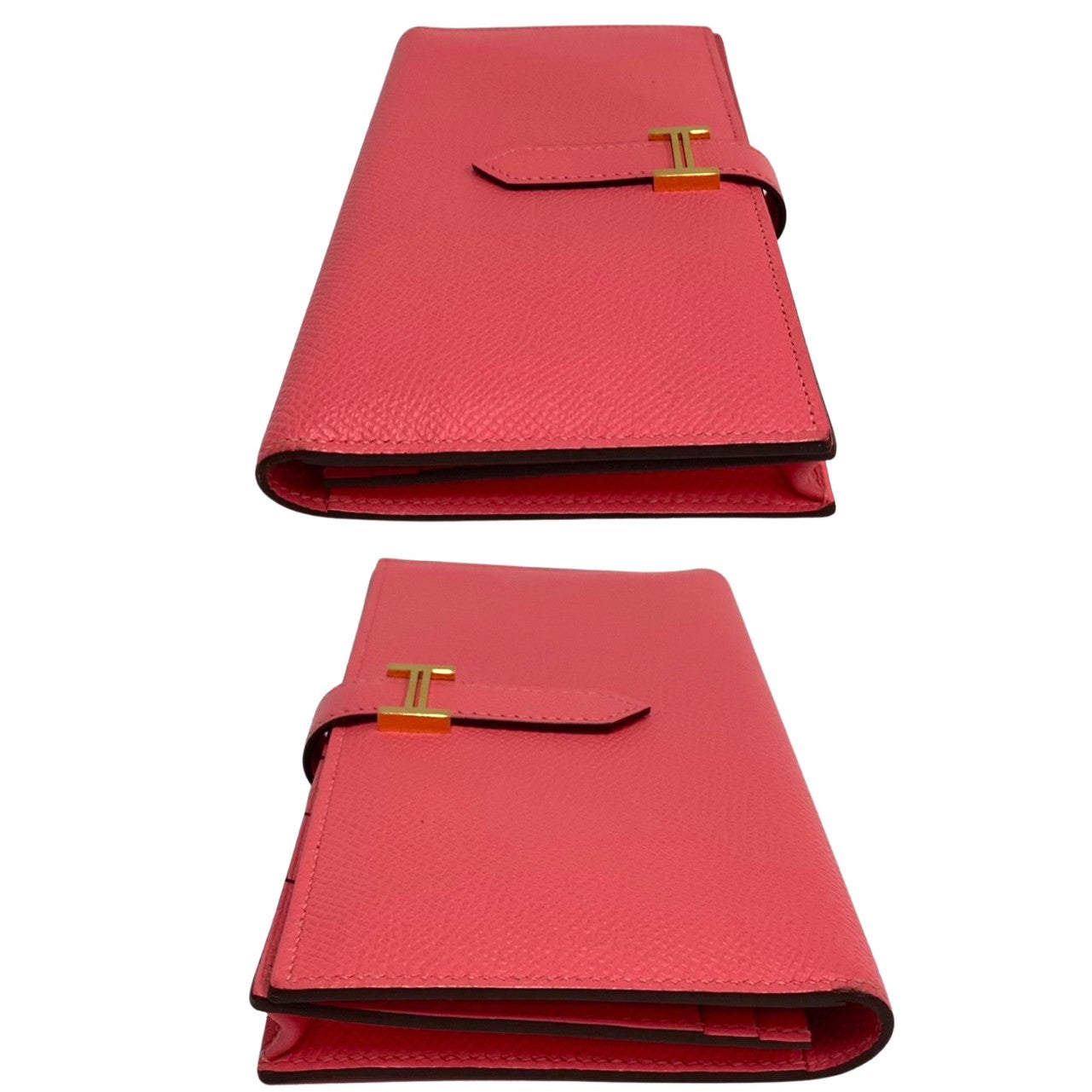 HERMES Long Wallet Purse Epsom pink Beansufla