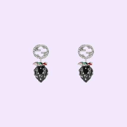 Gucci Earrings with Strawberry and Interlocking G