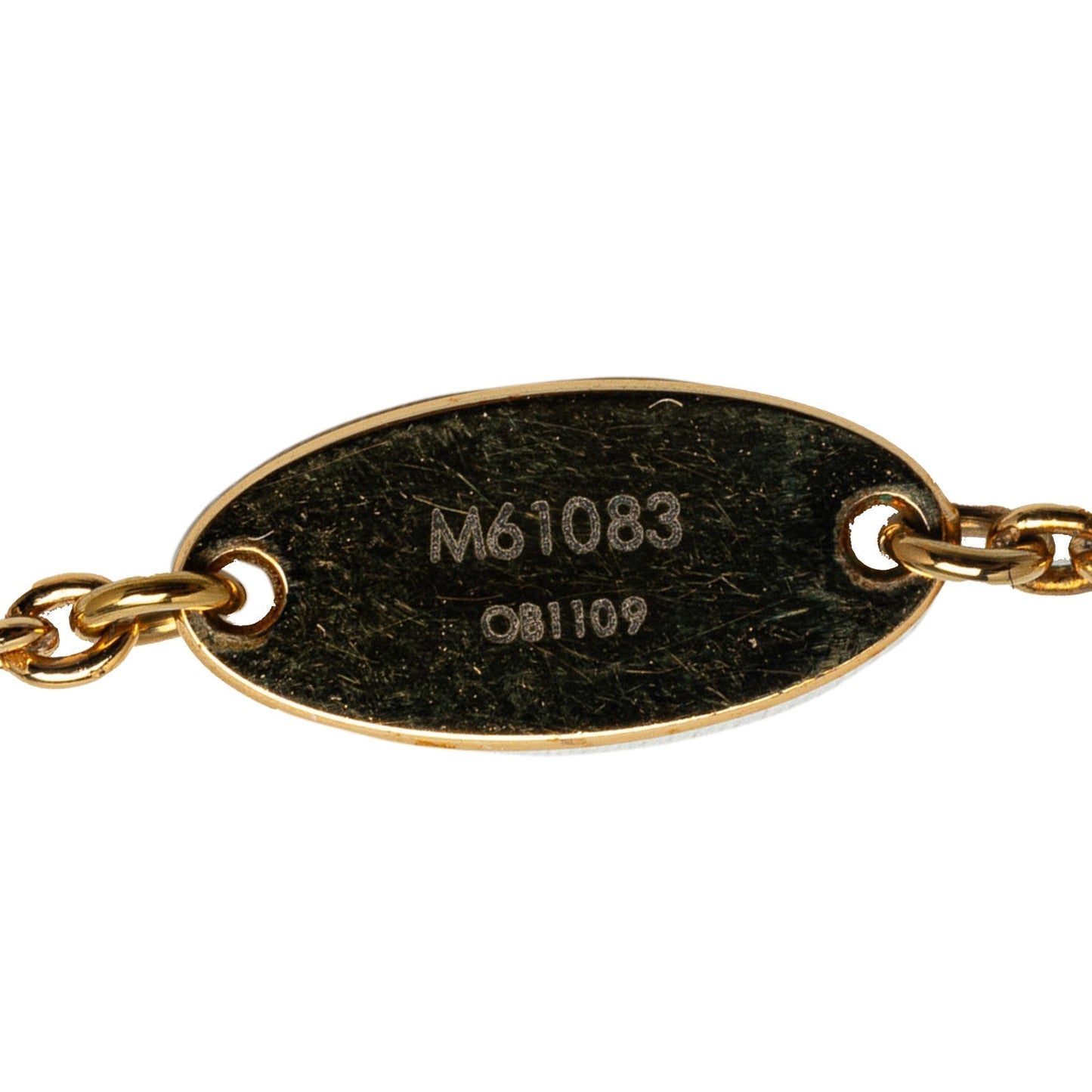 Gold Louis Vuitton Essential V Necklace