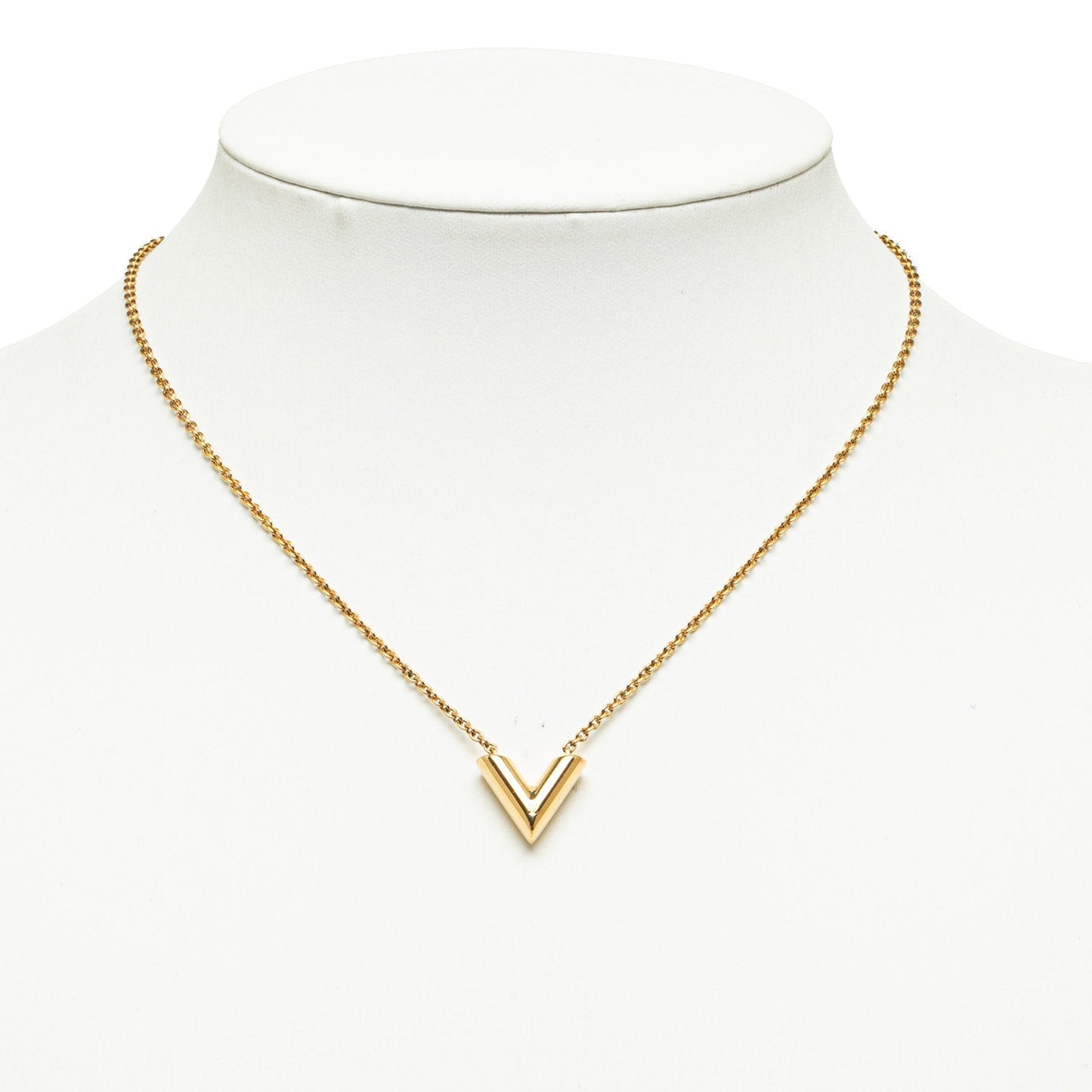 Gold Louis Vuitton Essential V Necklace