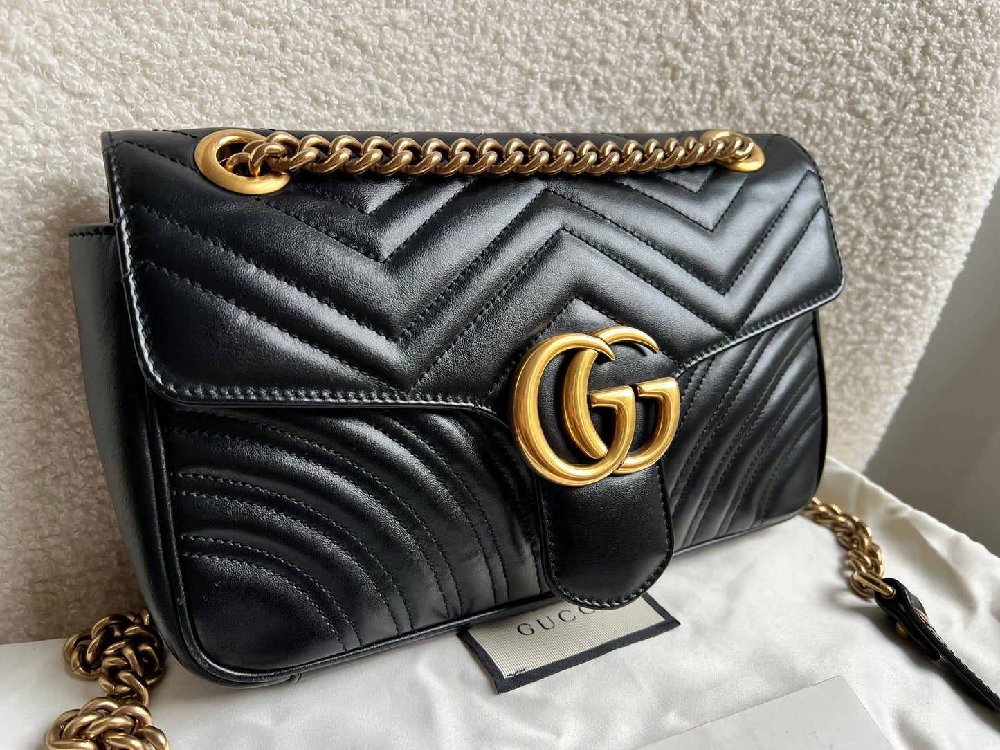 Gucci GG Black Marmont Small Shoulder Bag (RRP £2070)