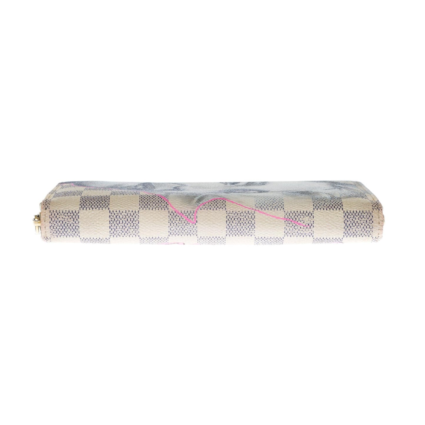 LOUIS VUITTON Customized "Marilyn Monroe" Zippy wallet in damier azur canvas