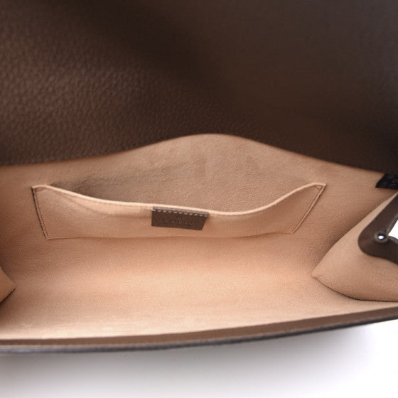 Gucci Rajah Monogram Web Shoulder Bag in Brown