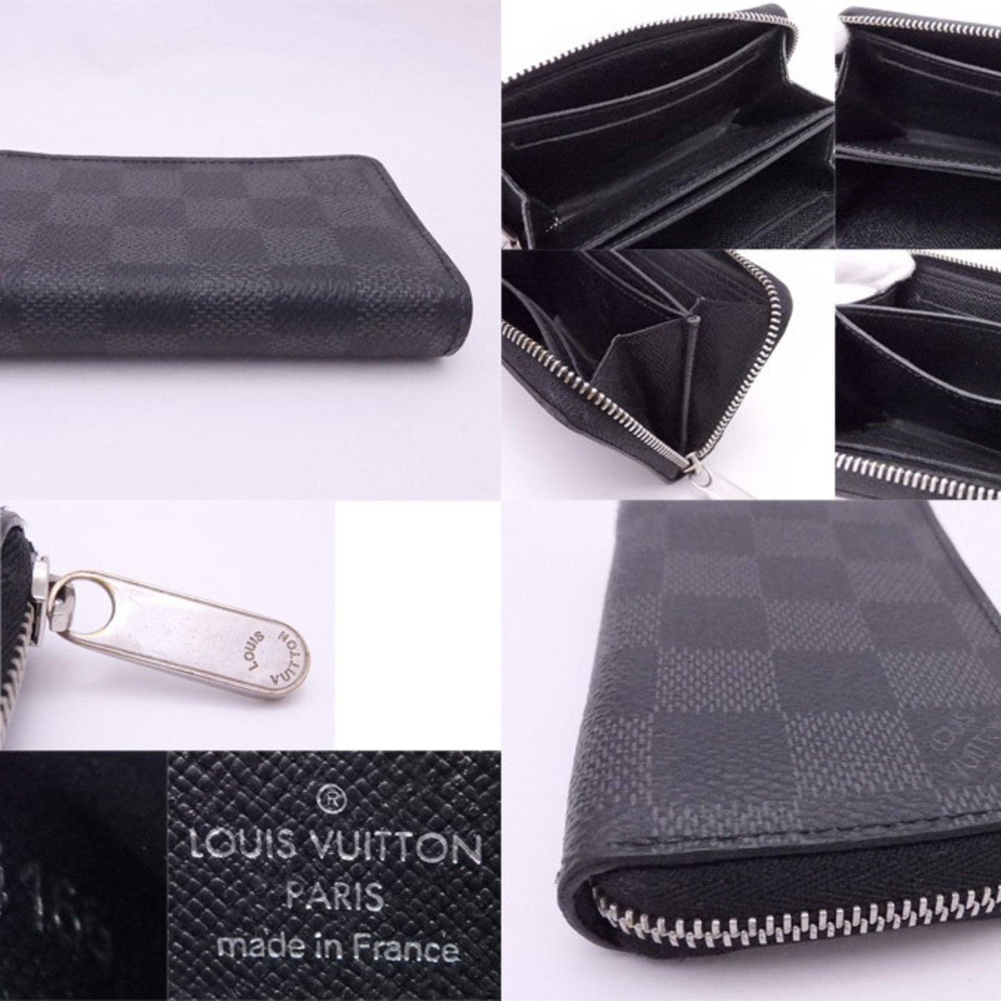 Louis Vuitton Black Canvas Porte monnaie Zippy wallet accessories