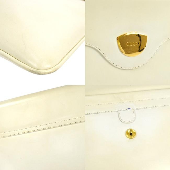 Gucci Envelope Top Stone Colored Leather Clutch