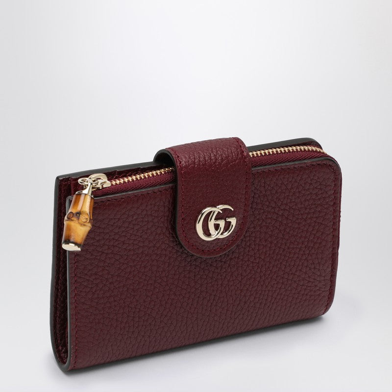 Gucci Medium Wallet Gg Marmont Rosso Ancora Women