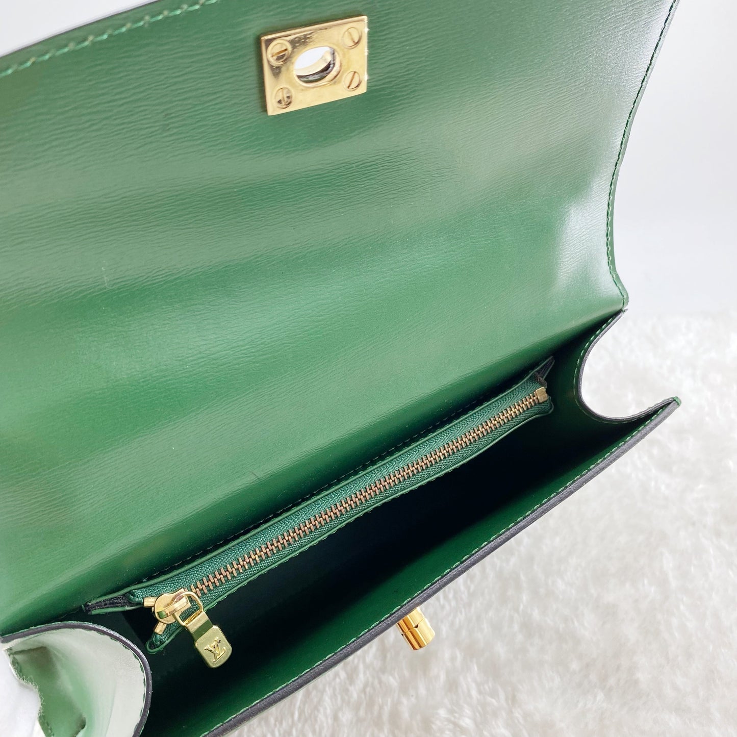 Louis Vuitton Green Leather Marlesherbes Bag