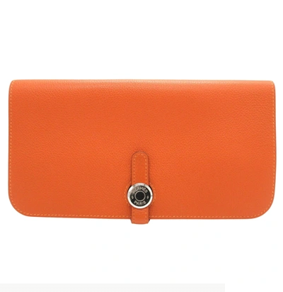 Hermes Dogon Orange Wallet