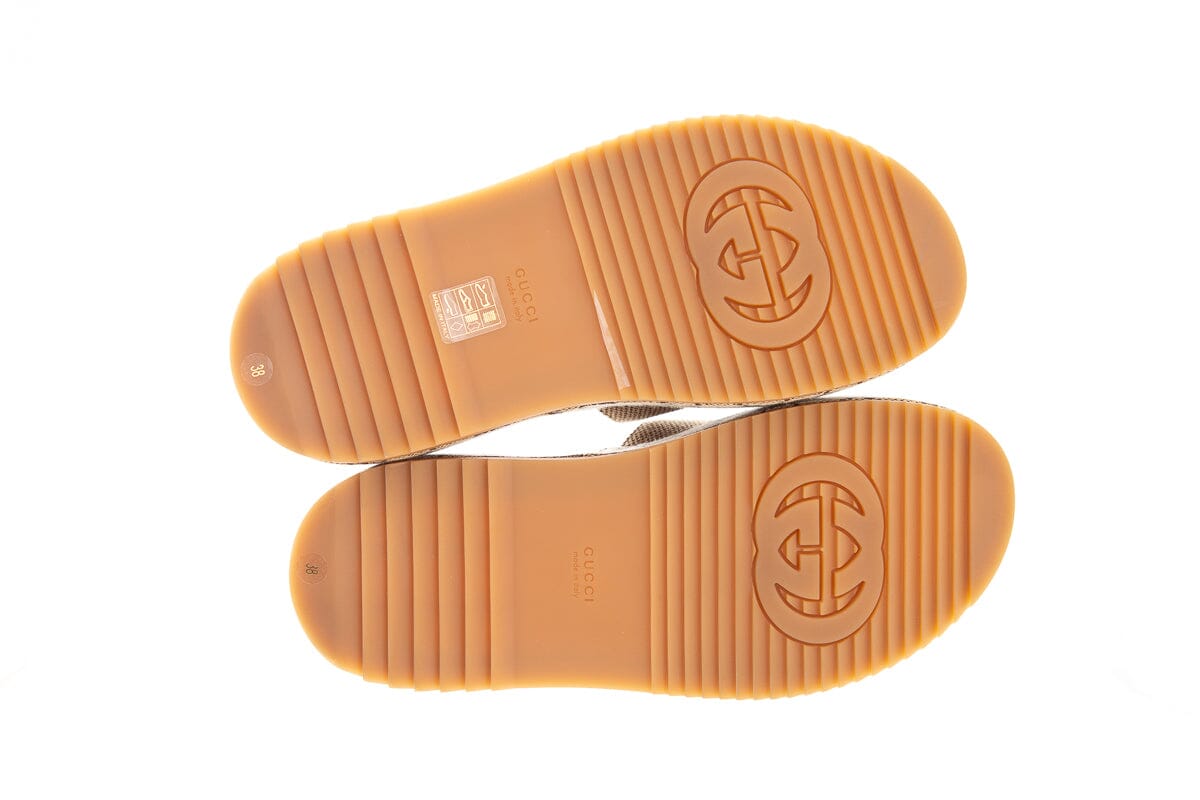 Gucci Monogram GG Logo Canvas Platforms SZ 38