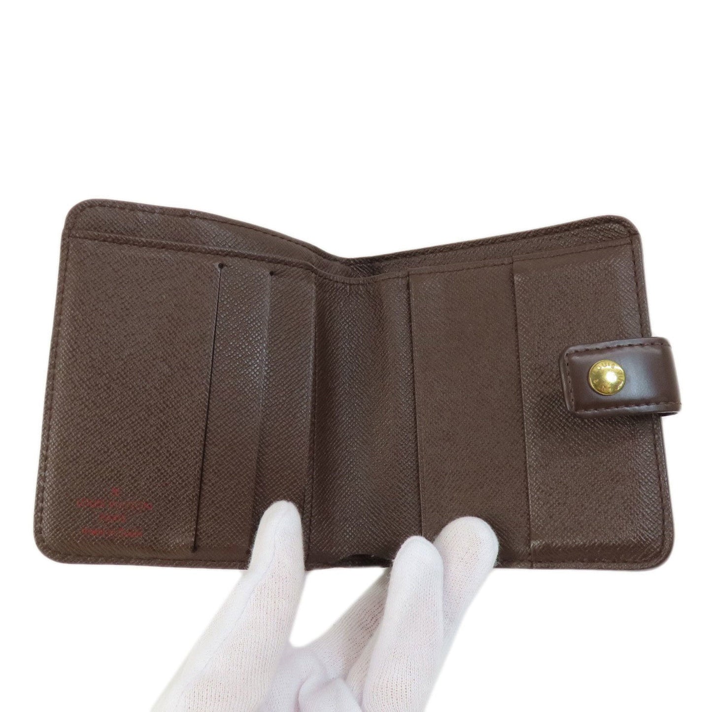 Louis Vuitton Damier Canvas Ebene Damier Canvas Wallet (Bi-Fold)