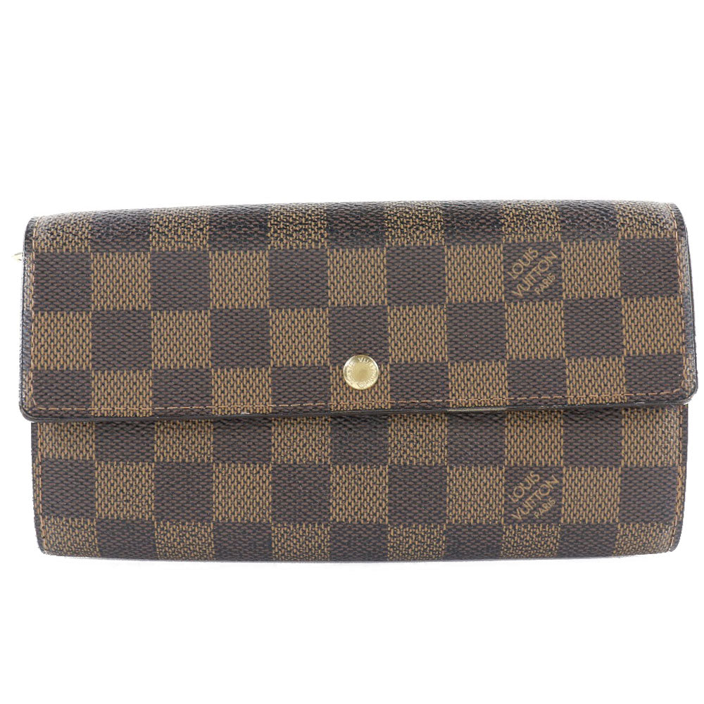 Louis Vuitton Brown Canvas Portefeuille Sarah wallet accessories