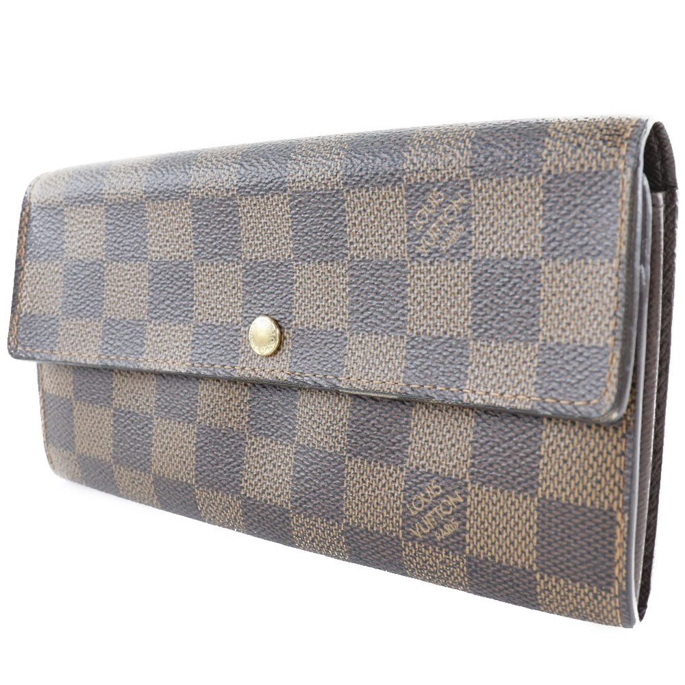 Louis Vuitton Brown Canvas Portefeuille Sarah wallet accessories