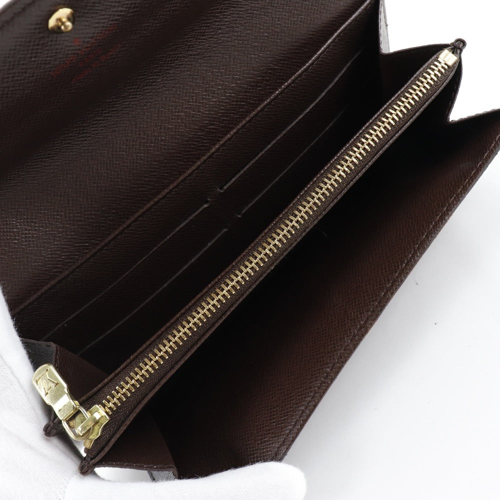 Louis Vuitton Brown Canvas Portefeuille Sarah wallet accessories