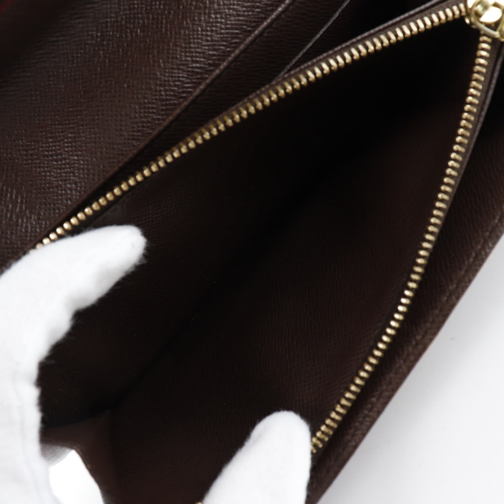Louis Vuitton Brown Canvas Portefeuille Sarah wallet accessories