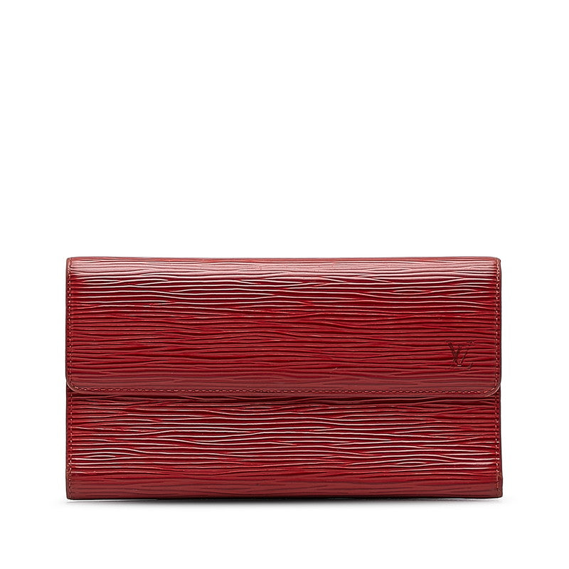 Louis Vuitton Epic Port-Trezor International Long Wallet M63387 Castilian Red Leather  Louis Vuitton