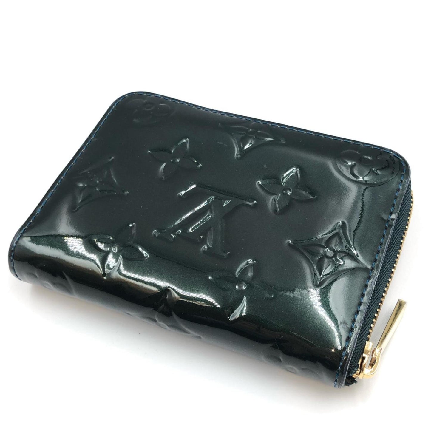 Louis Vuitton Green Patent leather Portefeuille zippy wallet accessories