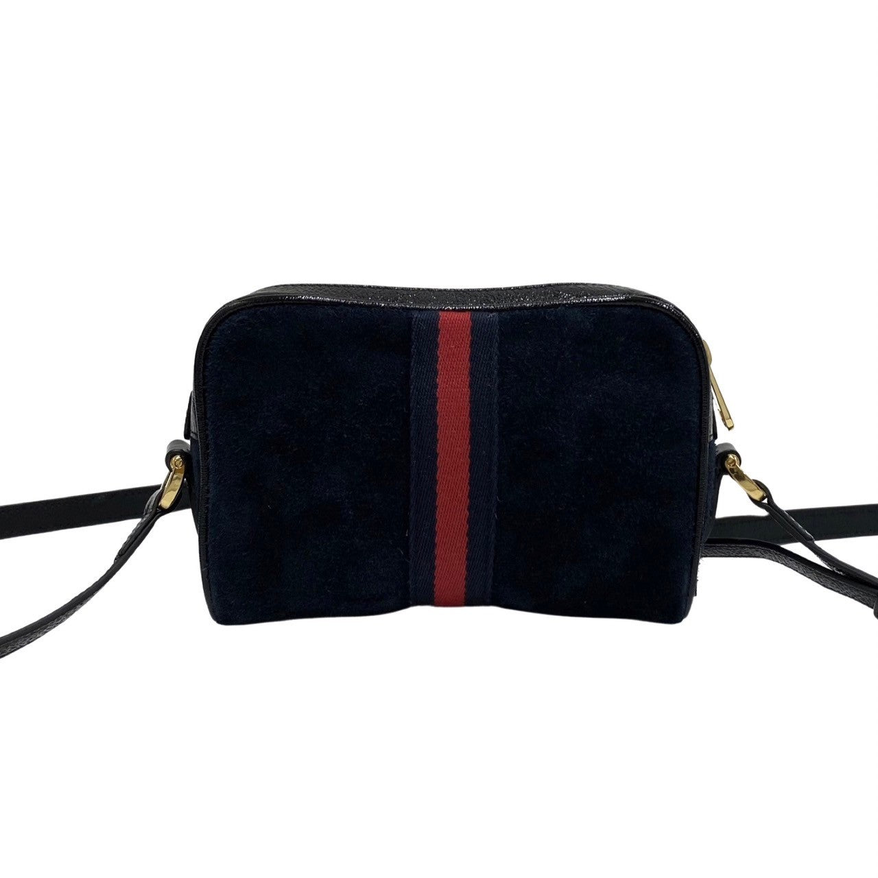 GUCCI Shoulder Bag Suede Navy GG Ophidia