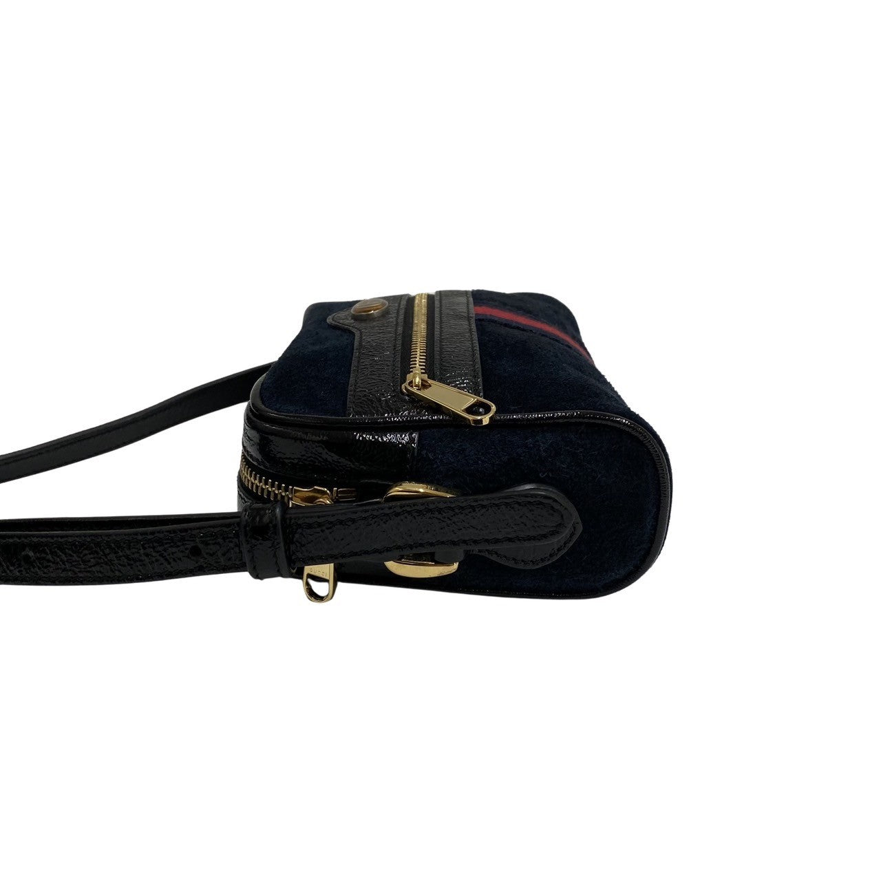 GUCCI Shoulder Bag Suede Navy GG Ophidia
