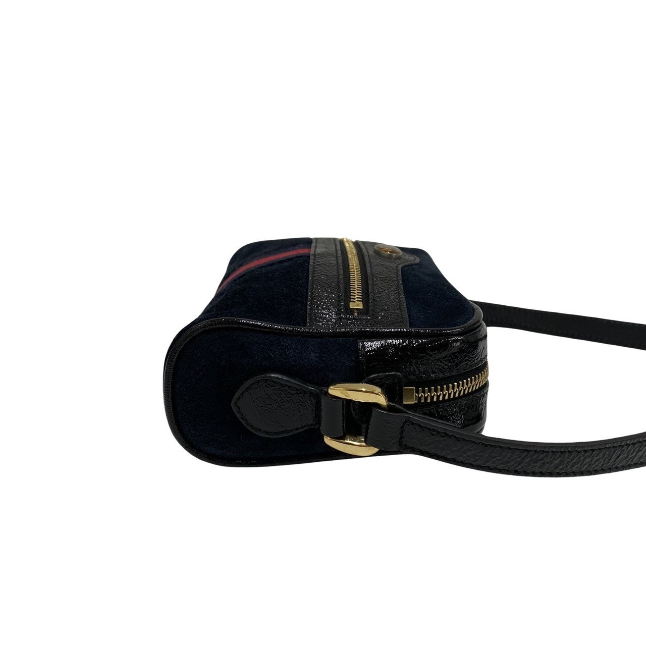 GUCCI Shoulder Bag Suede Navy GG Ophidia