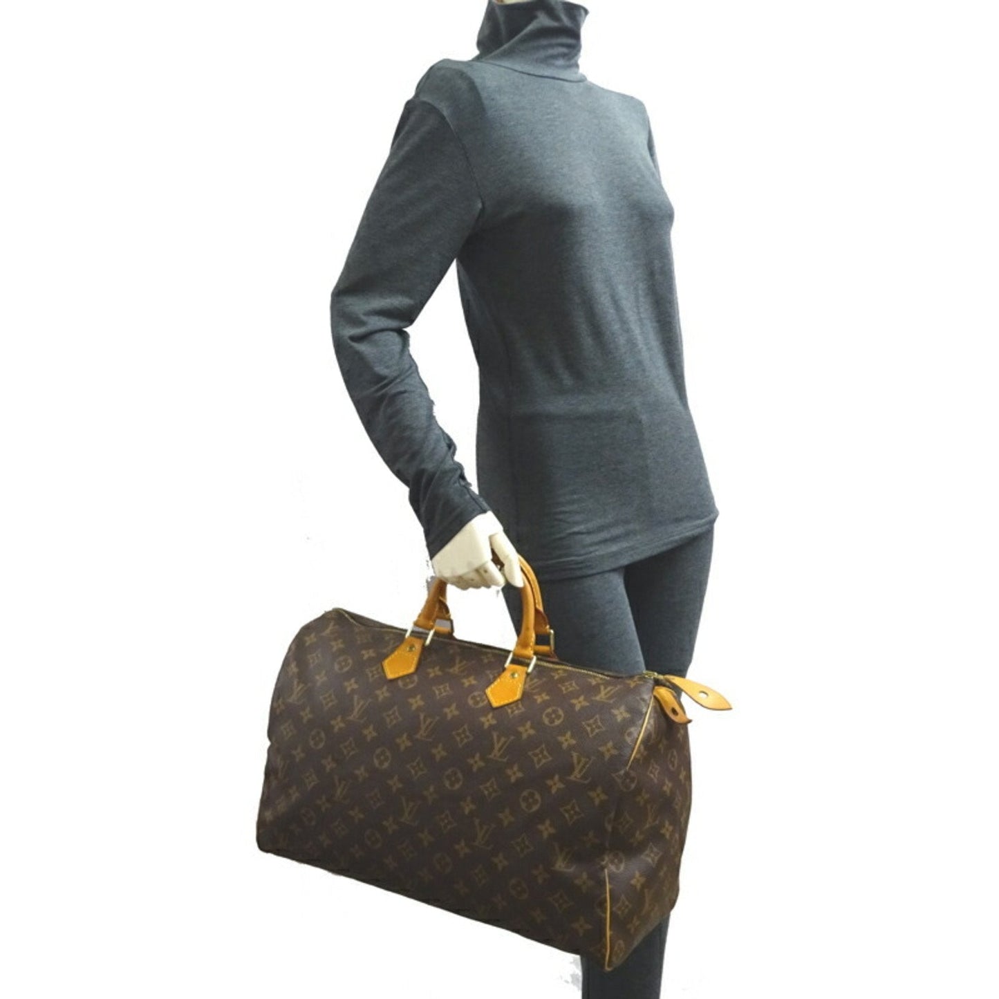 Louis Vuitton Brown Canvas Speedy 40 travel bag