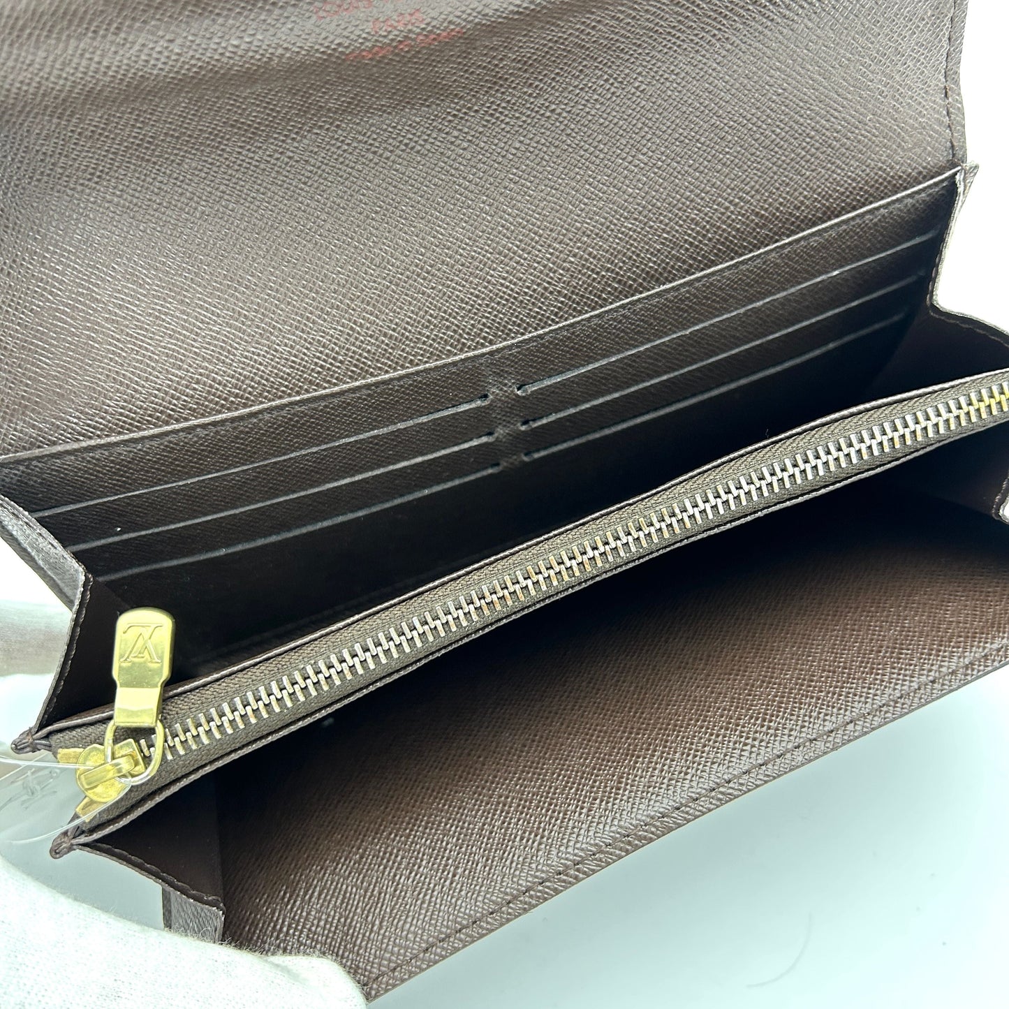 LOUIS VUITTON Damier Ebene Sarah Wallet lv3314fd