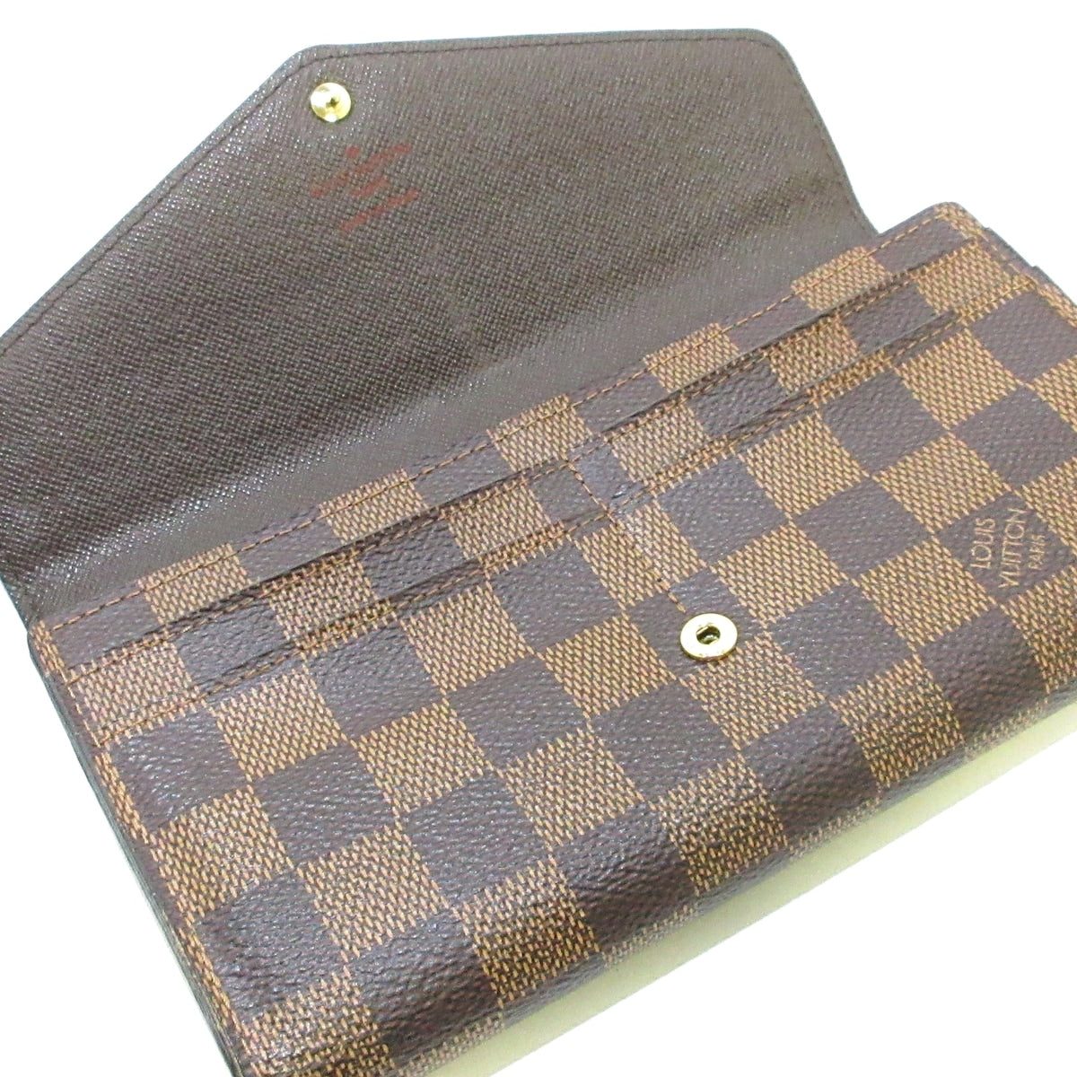 Louis Vuitton Brown Canvas Portefeuille Sarah wallet accessories