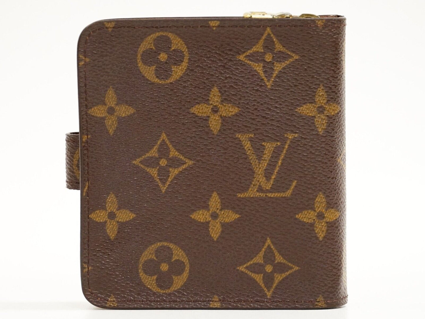 Louis Vuitton Brown Canvas Compact zip wallet accessories
