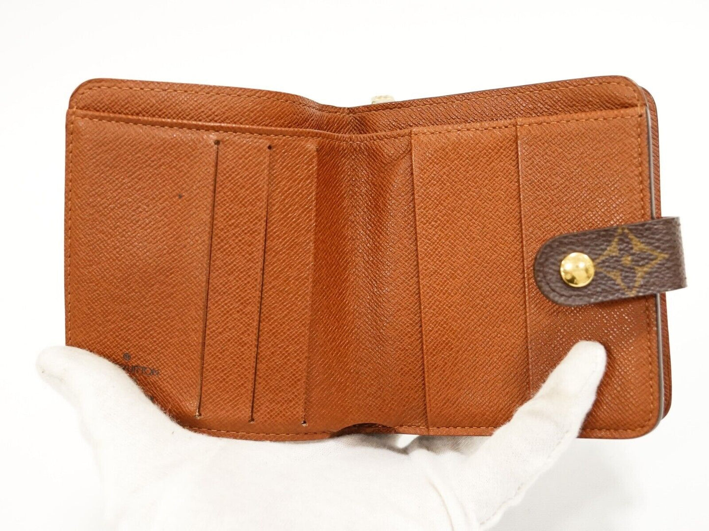 Louis Vuitton Brown Canvas Compact zip wallet accessories