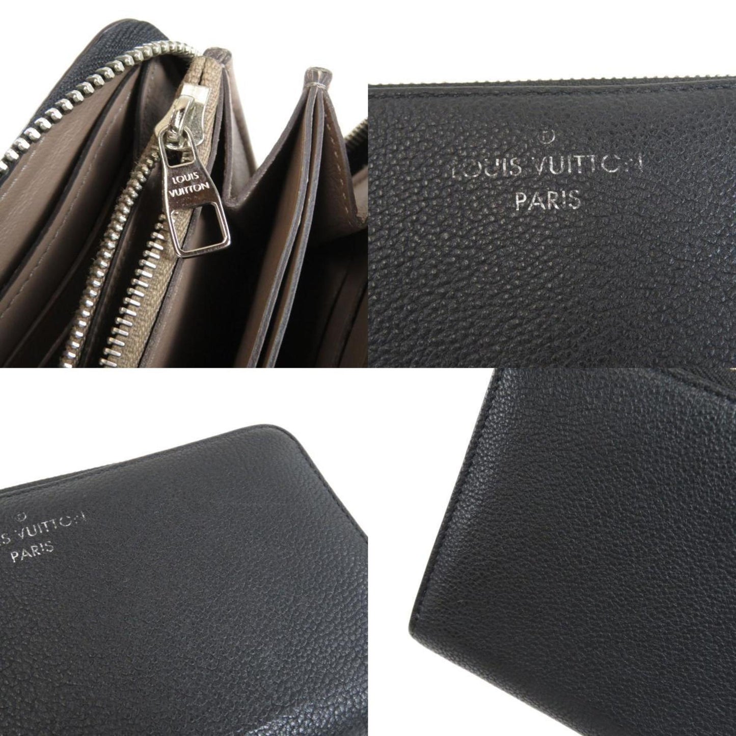 Louis Vuitton Black Leather Zippy wallet wallet accessories